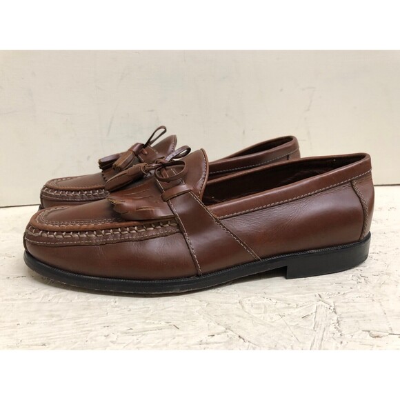 Johnston & Murphy Brown leather Tassle  Loafer  Men shoes size US 8 M main image 3